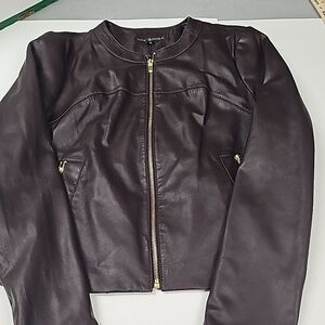 Via Spiga Jacket small shell 100% lamb leather lining polyester vintage